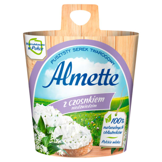 ALMETTE Serek twarogowy z czosnkiem niedźwiedzim