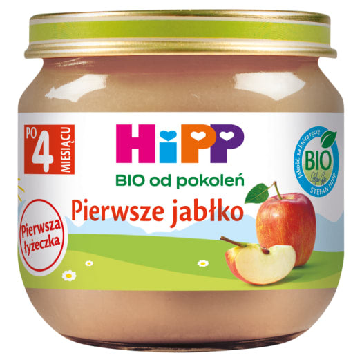 HIPP BIO od pokoleń Pierwsze jabłko po 4. miesiącu