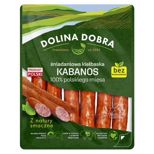 DOLINA DOBRA Śniadaniowa kiełbaska KABANOS