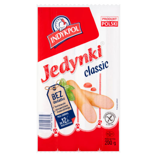 INDYKPOL Jedynki Parówki classic bezglutenowe