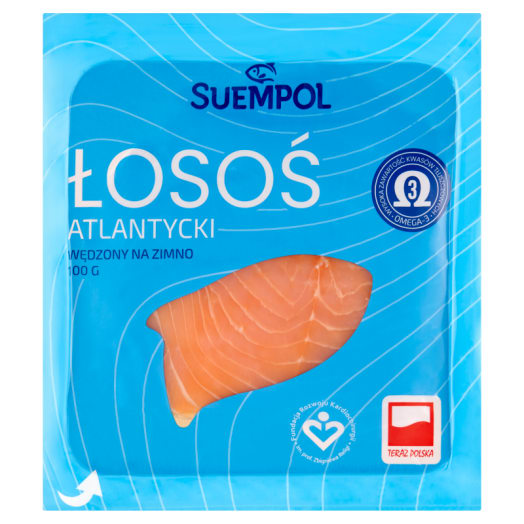 SUEMPOL Łosoś Atlantycki wędzony na zimno, plastrowany