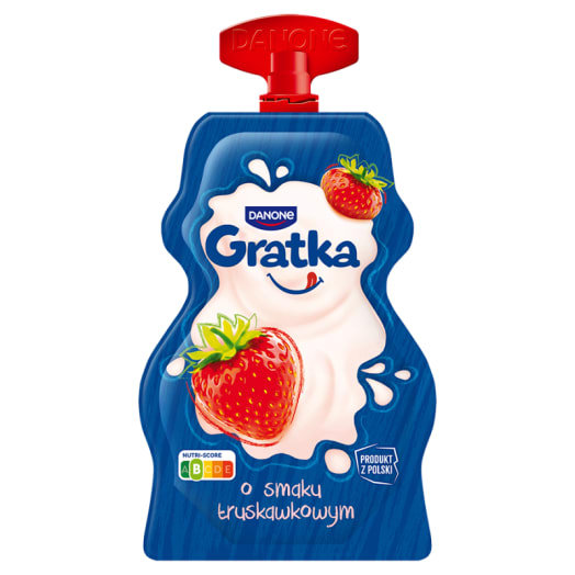 DANONE Gratka Deser mleczny o smaku truskawkowym