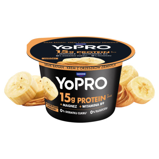 YoPro Jogurt o smaku banan-krem z orzeszków ziemnych