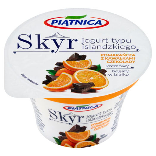 PIĄTNICA Skyr jogurt typu islandzkiego pomarańcza z kawałkami czekolady