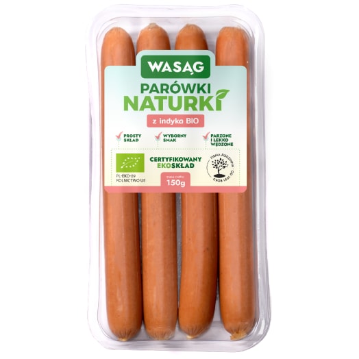 WASĄG Parówki z indyka BIO