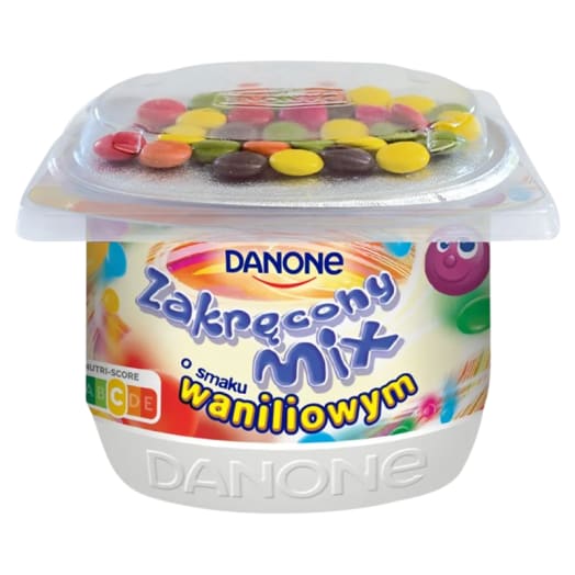 DANONE Zakręcony mix Jogurt waniliowy z drażami