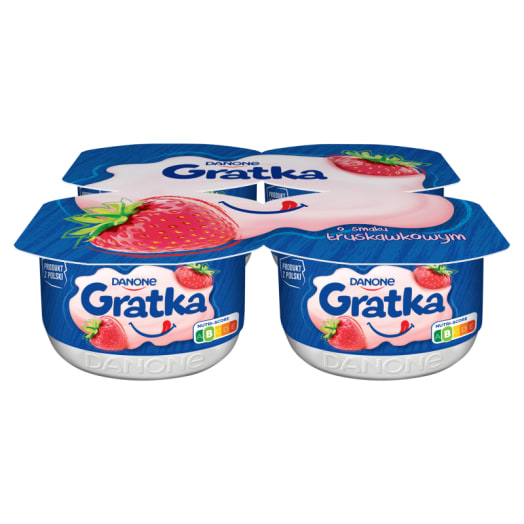 DANONE Gratka Deser o smaku truskawkowym (4 x115g)