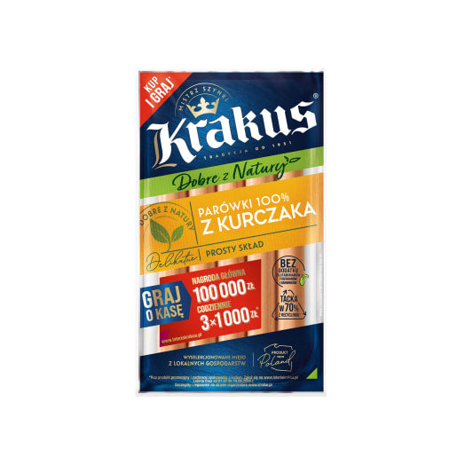 KRAKUS. Parówki 100% z kurczaka