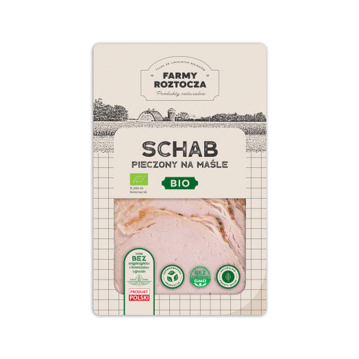 FARMY ROZTOCZA Schab na maśle pieczony plastry BIO