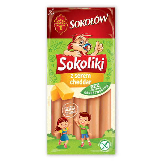 SOKOLIKI Parówki z serem cheddar